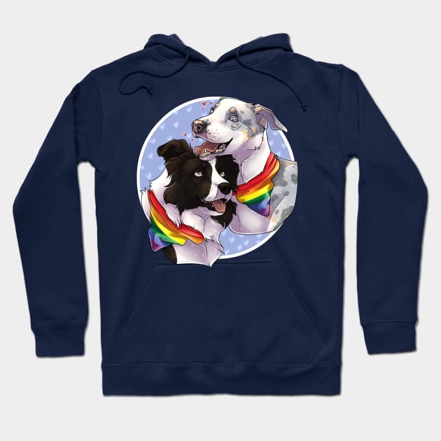 Gay Pride - Border Collies Hoodie by Fox & Roses